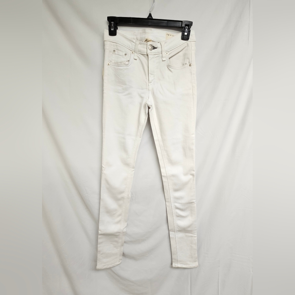 Rag & Bone NWT Jean Womens Cotton Blend Denim  Skinny Jeans White Sz 25 Ret $225
